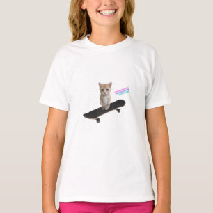 T-shirt Chat de Patinage
