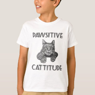 T-shirt Chat de Pawsitive Cattitude