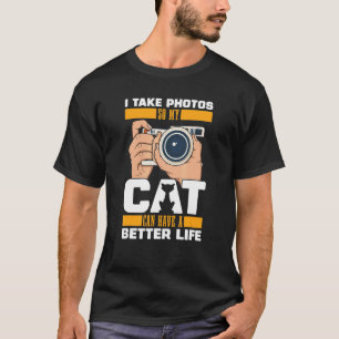 T-shirt Chat de photographie Appareil photo Photographe