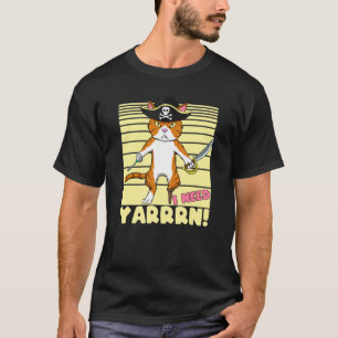 T-shirt Chat de pirate avec crochet Pun Crocheter