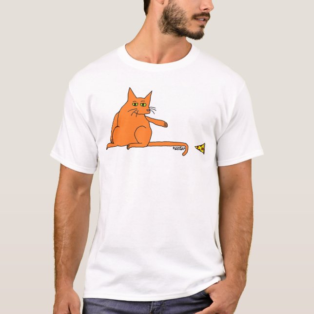 T-shirt Chat de pizza (Devant)