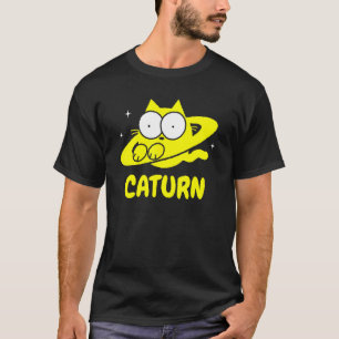 T-shirt Chat de Saturne Espace Saturne Doodle