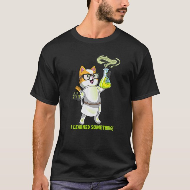 T-shirt Chat de science Chimie Mignon Cation Élément posit (Devant)