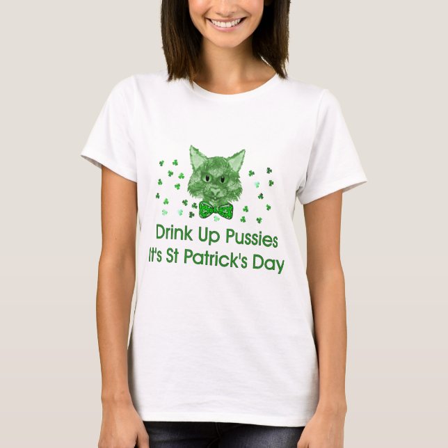 T-shirt Chat de Scrapper du jour de St Patrick (Devant)