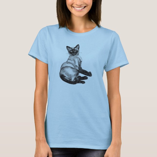 T-shirt Chat de Siamese (Devant)