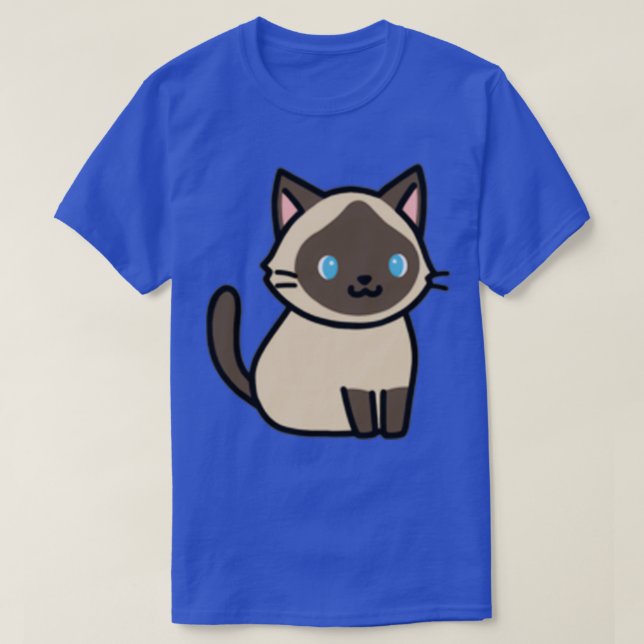 T-shirt Chat de Siamese (2) (Design devant)