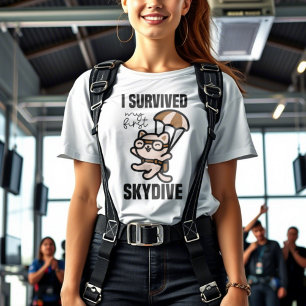 T-shirt Chat de skydiving mignon drôle skydiving
