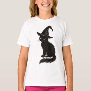 T-shirt Chat de sorcière – Illustration d'Halloween à l'en