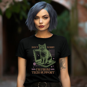 T-shirt Chat de soutien technique informatique