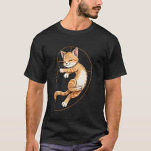 T-shirt Chat de spirale de Fibonacci se relaxant en maths