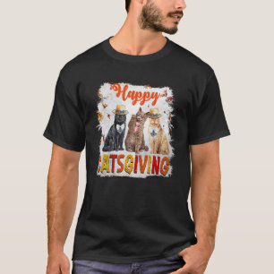 T-shirt Chat de Thanksgiving Catsgiving heureux