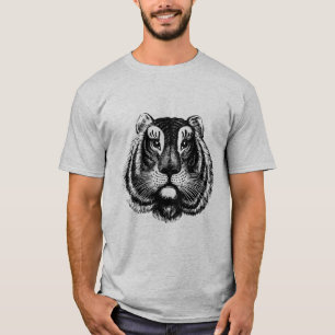 T-shirt Chat de tigre antique