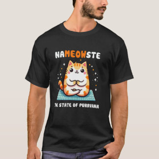 T-shirt Chat de yoga, chat de méditation