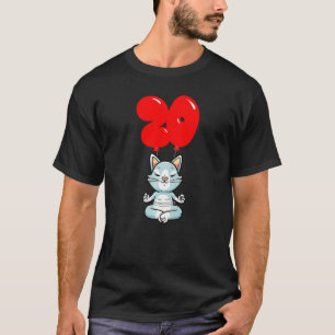 T-shirt Chat de yoga mignon 20e anniversaire Fête de ballo