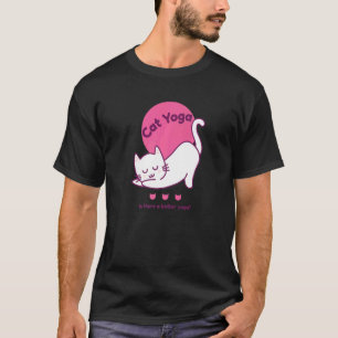 T-shirt Chat de yoga Position de yoga Chat maîtrise Workou