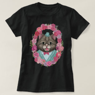 T-shirt Chat Derpy dans le chapeau supérieur