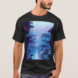 T-shirt Chat d'esthétique hip hop lo fi chillhop beats chi