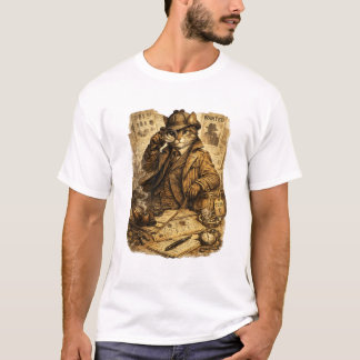 T-shirt Chat détective drôle | Cadeau pour amateur de myst