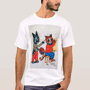 T-shirt Chat Deux Peintres, Louis Wain