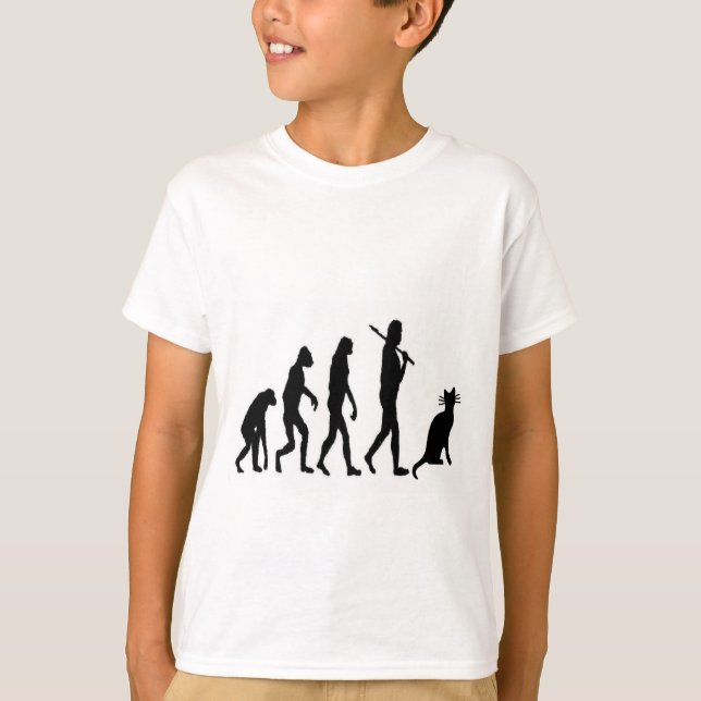T-shirt Chat d'Evoultion "nous croyons" - les amoureux de (Devant)