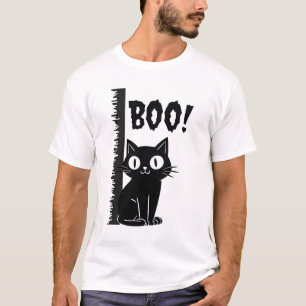 T-shirt Chat d'Halloween effrayant et drôle de cache-cache