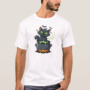 T-shirt Chat d'Halloween  Félin inspiré effrayant et stylé