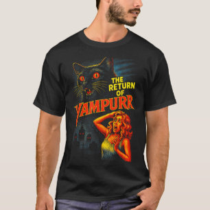 T-shirt Chat d'Halloween Style Vintage 90s Le Retour de