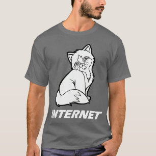 T-shirt Chat d'Internet
