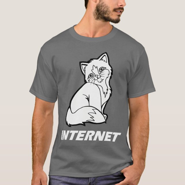 T-shirt Chat d'Internet (Devant)