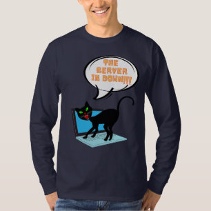T-shirt chat disant serveur inactif