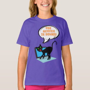 T-shirt chat disant serveur inactif