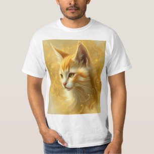 T-shirt Chat doré