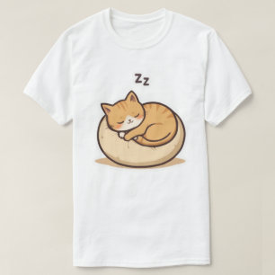 T-shirt Chat dormant adorable - Joli chaton en caricature 