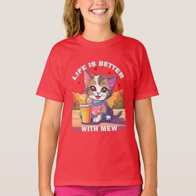 T-shirt chat drôle (Devant)