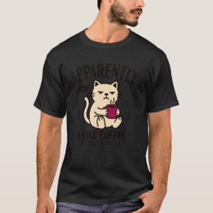 T-shirt Chat Drôle Apparemment, J'Aime Café Barista