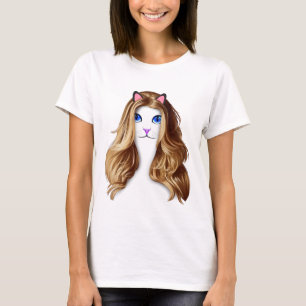 T-shirt Chat drôle avec le sourire de humour mignon