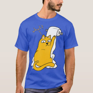 T-shirt Chat drôle avec papier toilette