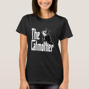 T-shirt Chat drôle Catmother Chat noir et blanc Mère Chat