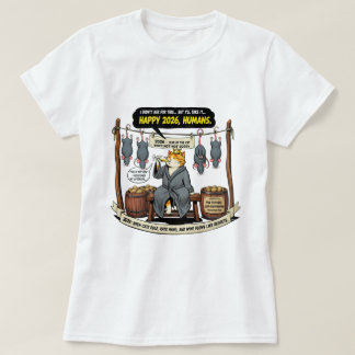 T-shirt chat drôle célébrant 2026