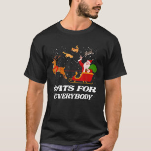 T-shirt Chat Drôle Chats de Noël Pour Tout Le Monde Mal