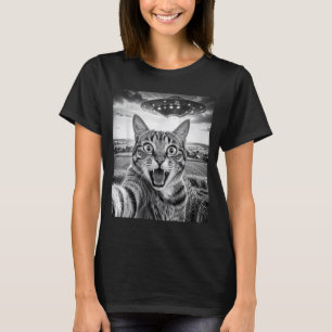T-shirt Chat drôle de selfie avec graphique vintage d'alie