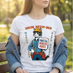 T-shirt Chat Drôle de Syndicat