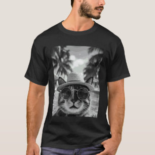 T-shirt Chat drôle écaille de tortue selfie chat vacances