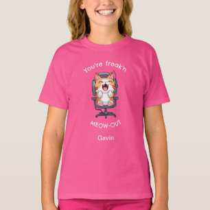 T-shirt Chat Drôle Fous à Meow