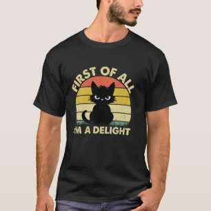 T-shirt Chat Drôle Graphique Sarcastique Tout D'abord Je S