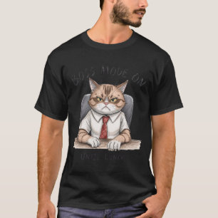 T-shirt Chat Drôle Mode Patron Activé Jusqu'au D