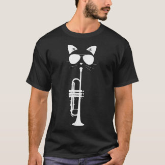 T-shirt Chat drôle Porter des lunettes de soleil Jouer de 