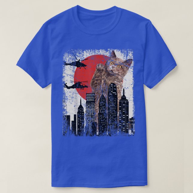 T-shirt Chat Drôle Rétro Chat  (Design devant)