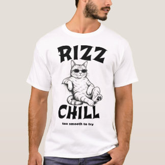 T-shirt Chat drôle Rizz Chill Cat Cool Cat Meme Vintage