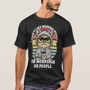 T-shirt Chat du matin boit des citations de café Chats 2
